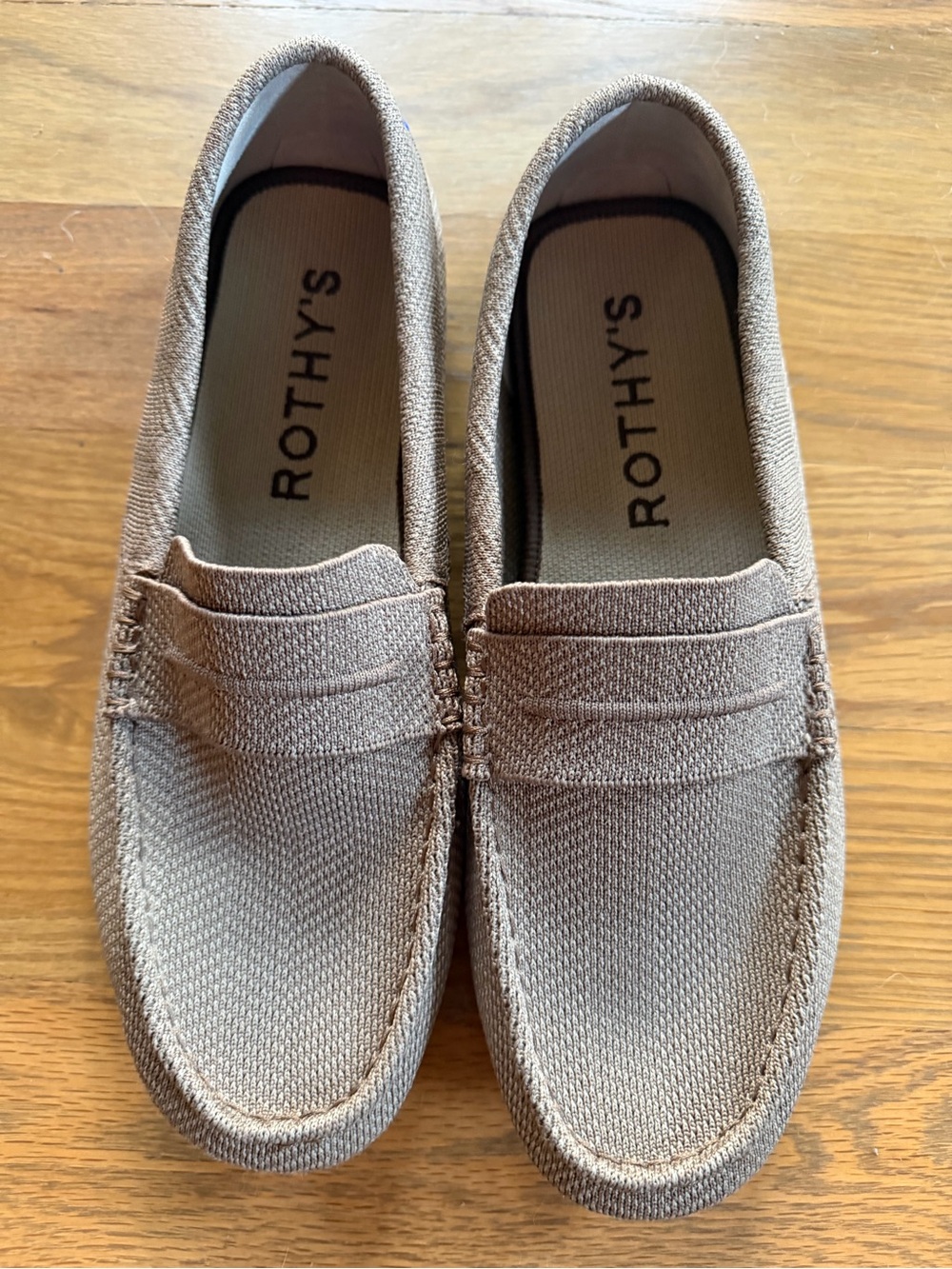 Rothy's Men’s Brown Herringbone Loafers, 9.5